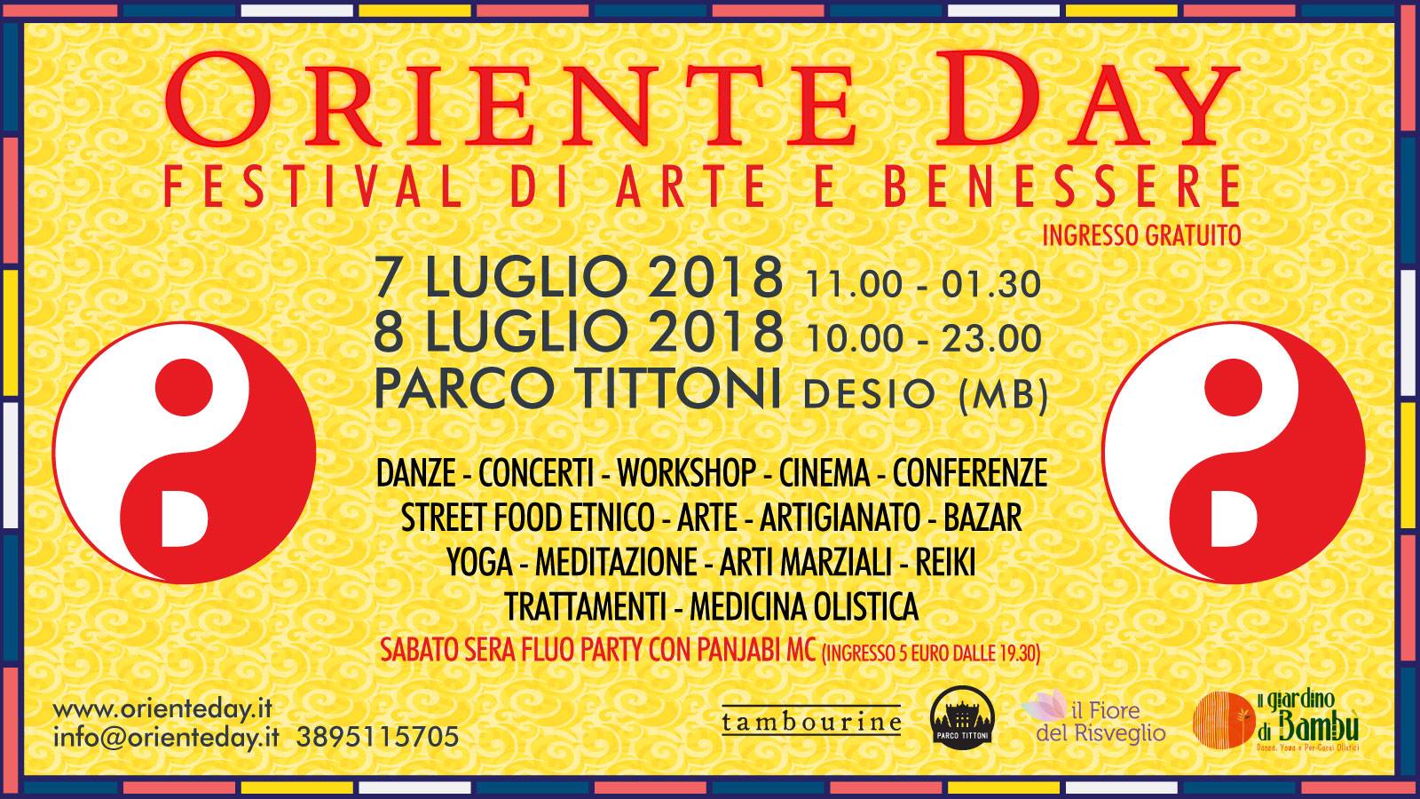 Il 7 e 8 luglio saremo presenti all'Oriente Day - Desio